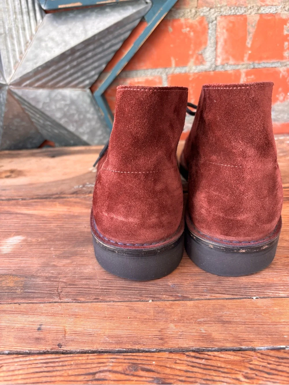 Solovair Burgundy Suede Chukka Ankle Boots Made n England Mens UK Sz 11 Or US 12